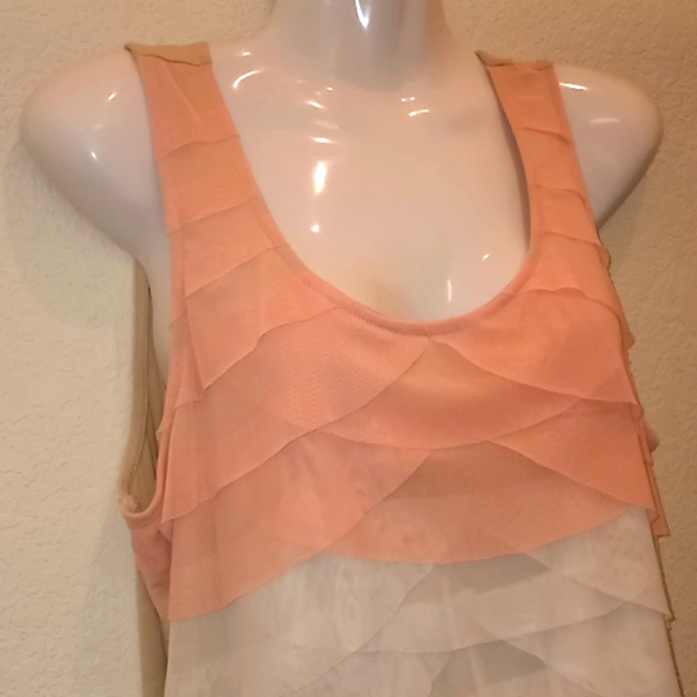 Ruby Rd Mesh& Knit Ombre Layered Tank Top - Picture 5 of 10